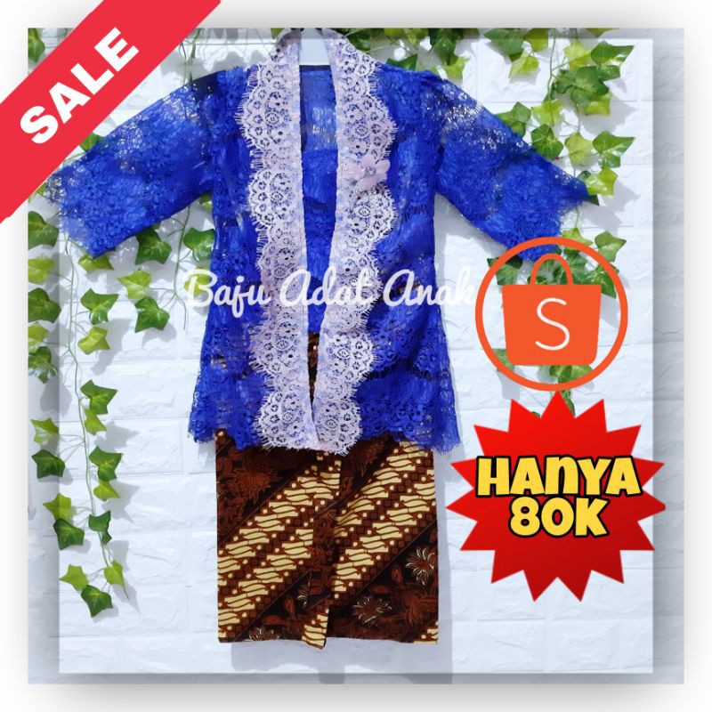 kebaya brokat cantik anak paud-tk kebaya brokat murah