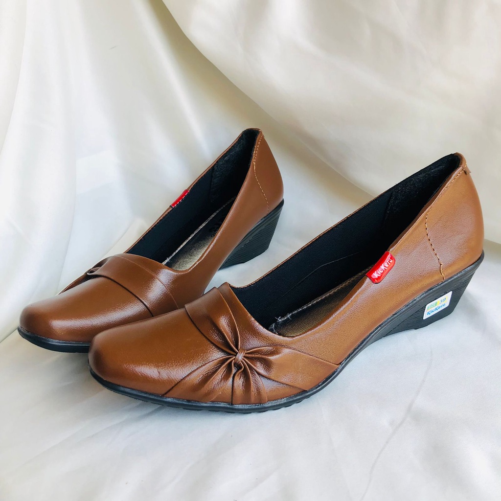 SEPATU PANTOFEL D20 2 wanita CEWEK feminim kulit sintetis kantor karir termurah TERLARIS