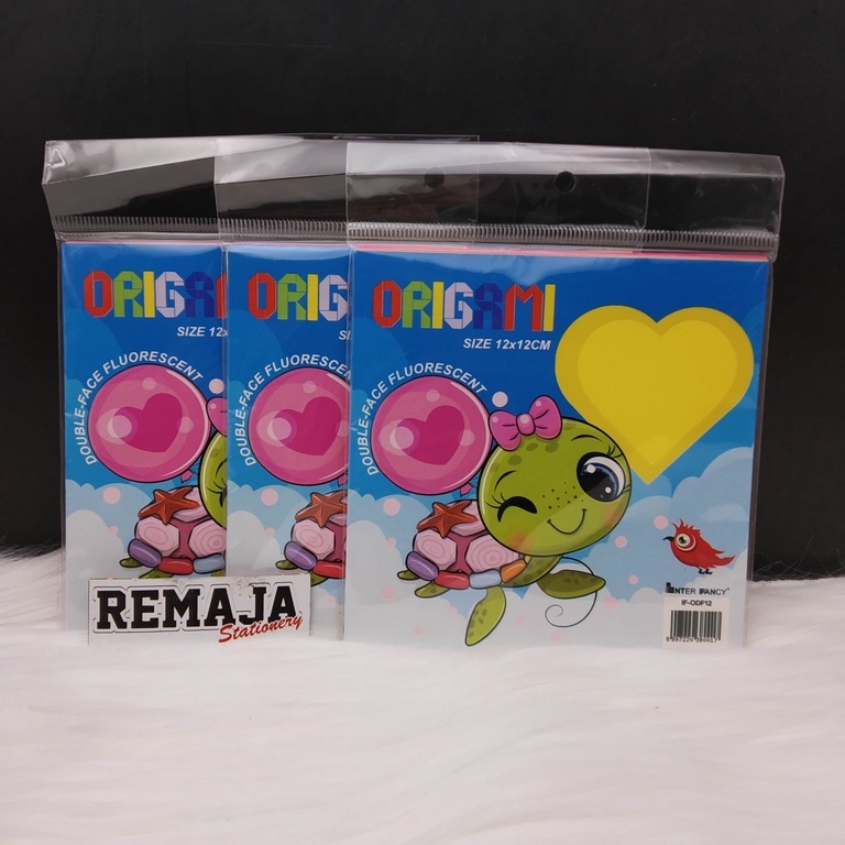 

Origami / Kertas Lipat Fluorescent 12*12cm isi 25 lembar