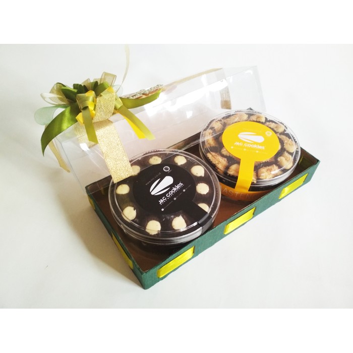 

Kotak Parcel isi 2 Toples Reguler - Kue Kering JNC Cookies Surabaya