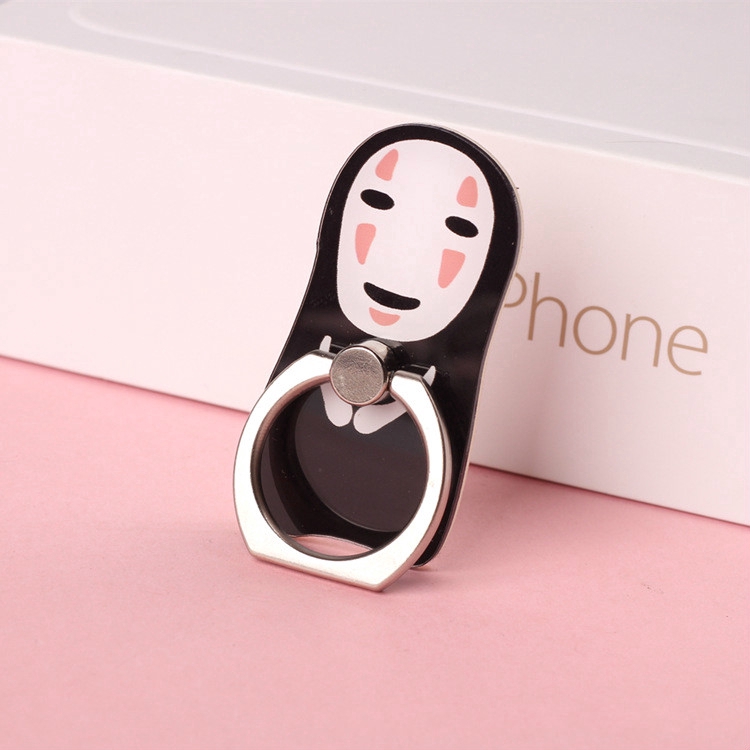 1pc Spirited Away Faceless Finger Ring Cell Phone Smartphone Stand Holder