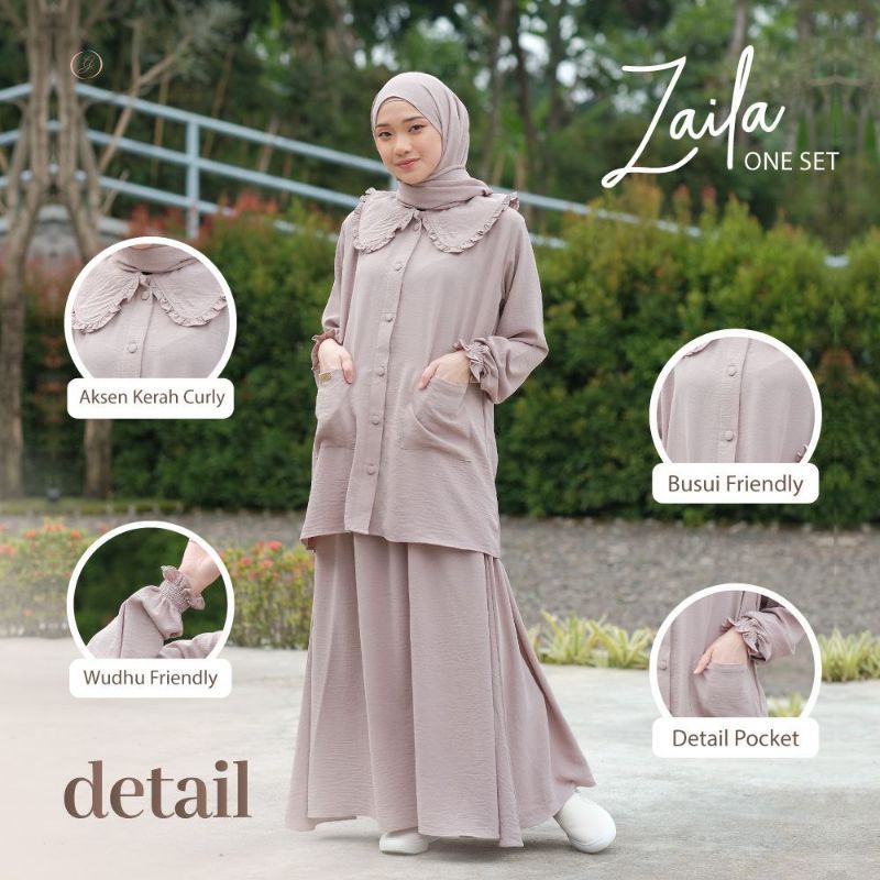 Ready stock  Tunik zayla one set by Gerai aliyah