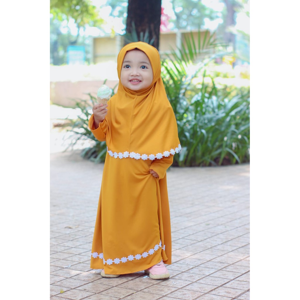 Cilla Dress - Gamis Anak Perempuan - Dress Imut Baby Perempuan 0-7 Tahun - Busana Muslim Anak Lucu