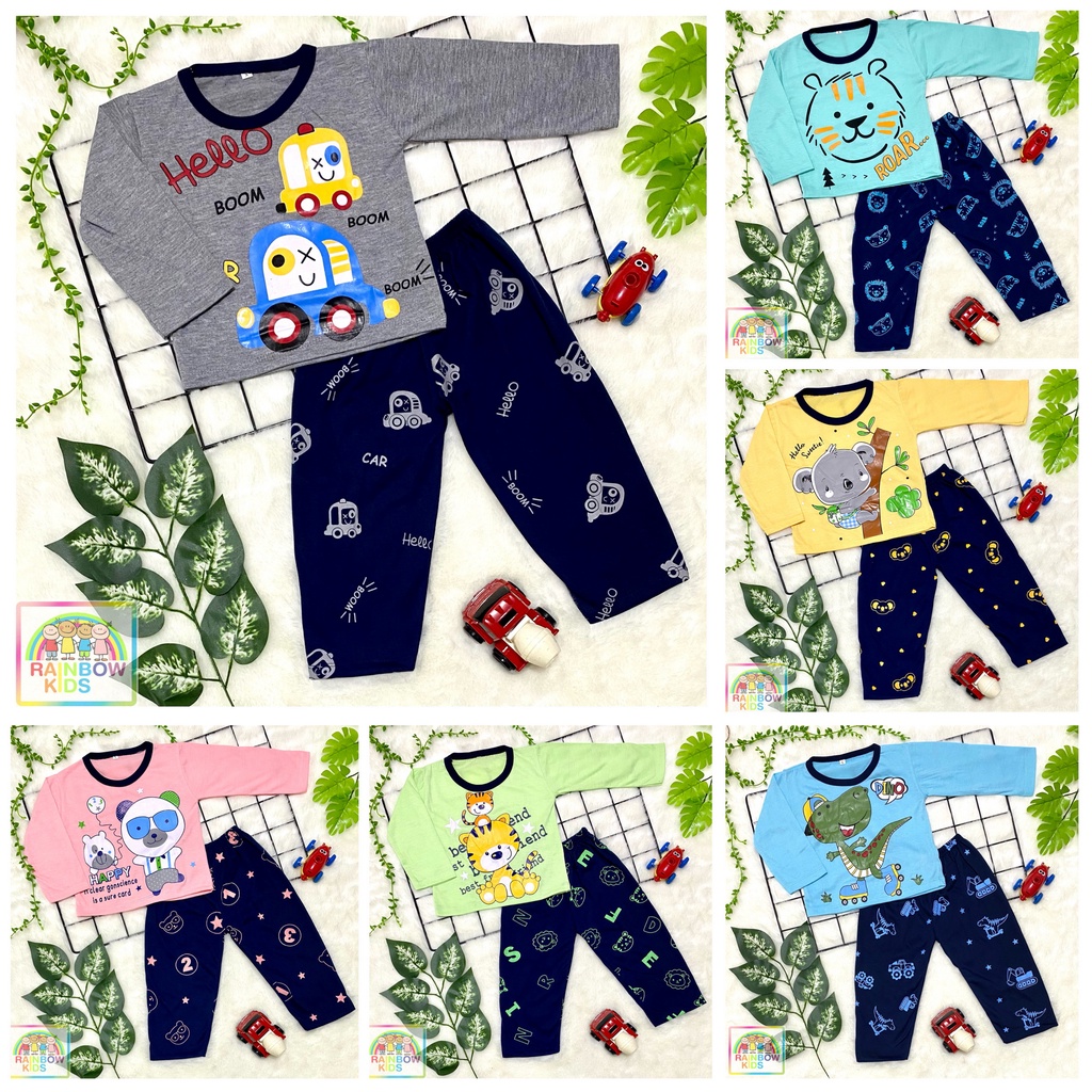 RAINBOW SETELAN PP / SET BAJU ANAK COWOK / UNISEX PP 1-8 TAHUN PART 1