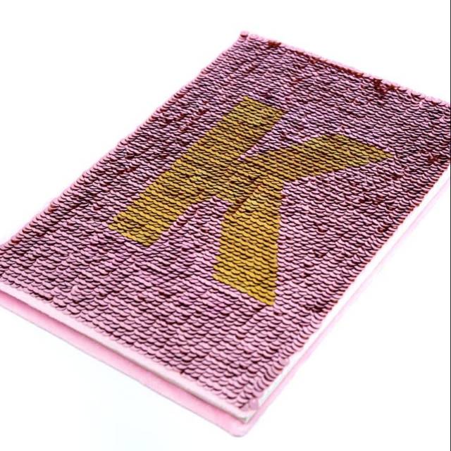 

Notebook Alphabet Sequin (Dua design cover) 7309