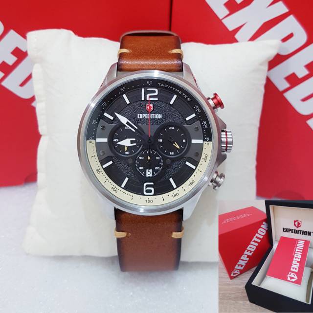 EXPEDITION PRIA E 6796 SILVER BLACK JAM TANGAN EXPEDITION E 6796 ORIGINAL