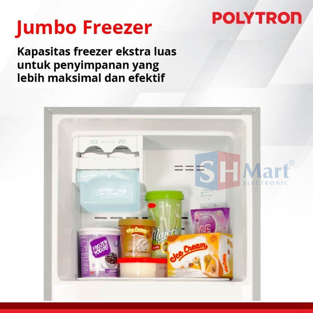 KULKAS 2 PINTU POLYTRON PRB-289 KAPASITAS 240 LITER PRB289 GARANSI RESMI