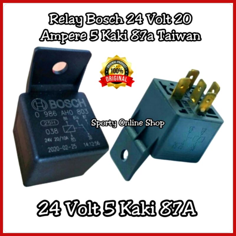 Relay Bosch 24 volt 20A 5K