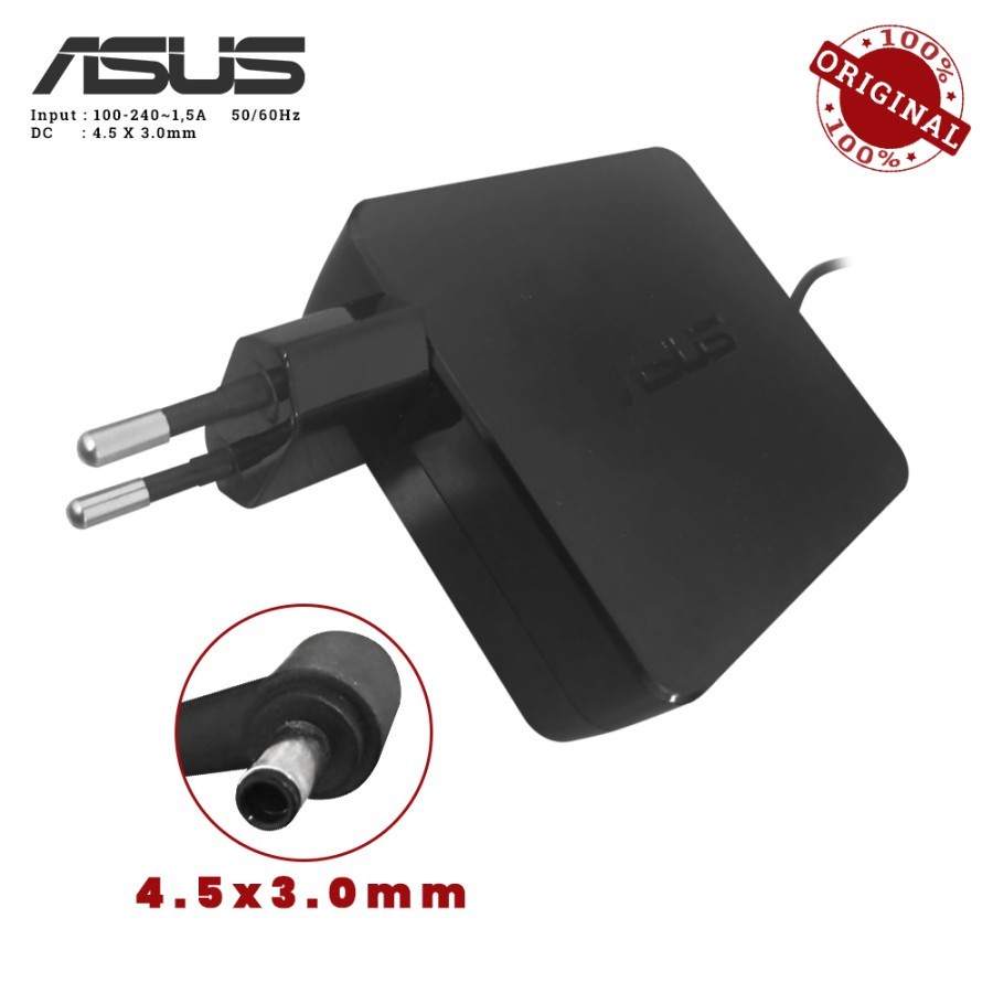 Adaptor Charger Asus P2420 PU301 P2520 Series 19V 3.42A DC 4.5 x 3.0mm Original