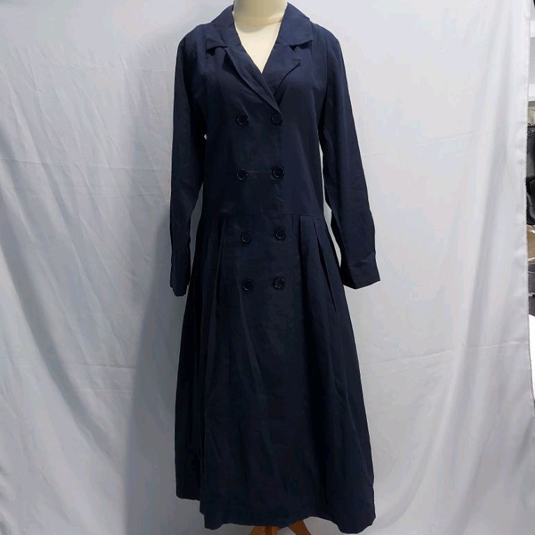 Preloved Long Dress Katun Premium PL Dress Coat Panjang Busui Friendly Dress Vintage