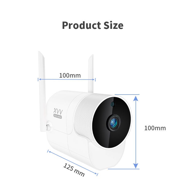 Kamera CCTV Xiaovv Pro 2K Wifi Outdoor Camera 1080P Waterproof Panoramic Pengawas Original-4