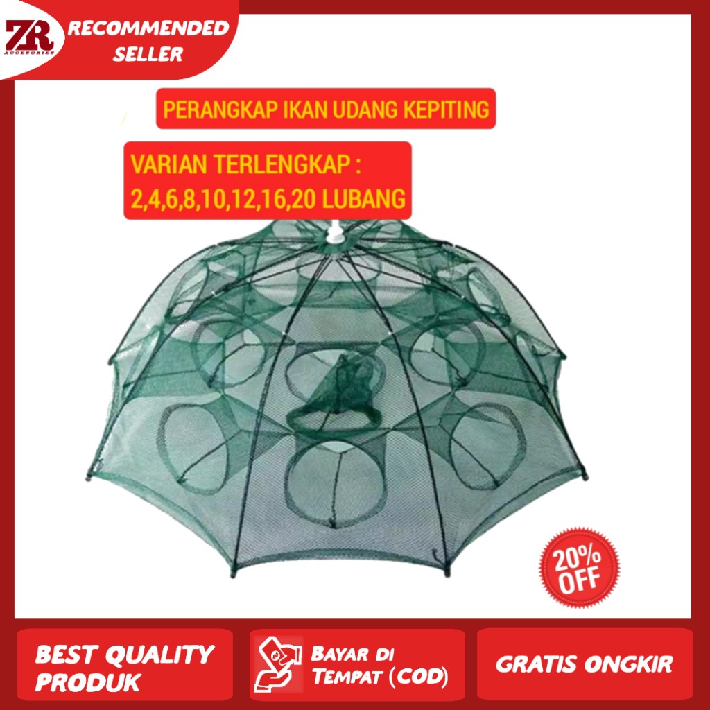 Termurah Payung Bubu Perangkap Ikan Udang Kepiting Belut Bubu Perangkap Ikan Jaring Perangkap Jaring
