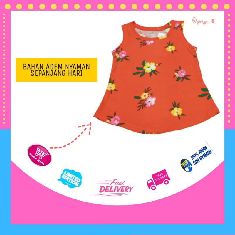 Kaos Anak Perempuan Kaos Kutung Cewek Cewe Murah Branded 2 thn