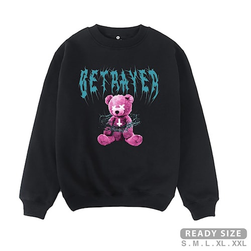 Baju Sweater Crewneck Bear Oversize Pria Wanita Sweeter Cn Boneka beruang Cewek Cowok Crewnek Betray