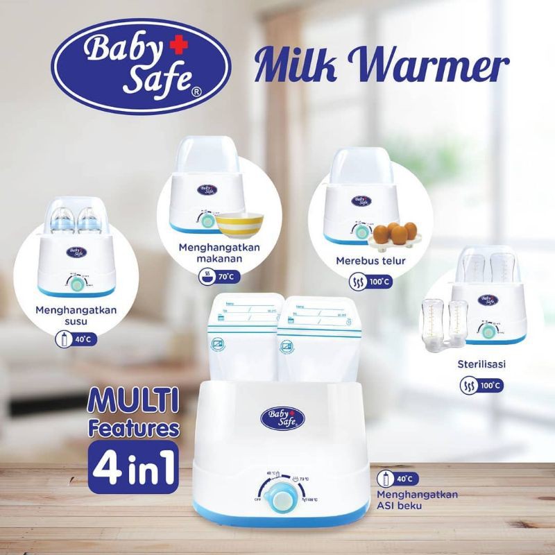 LB216 Baby Safe Babysafe Twin Bottle Warmer (penghangat susu dan makanan bayi)