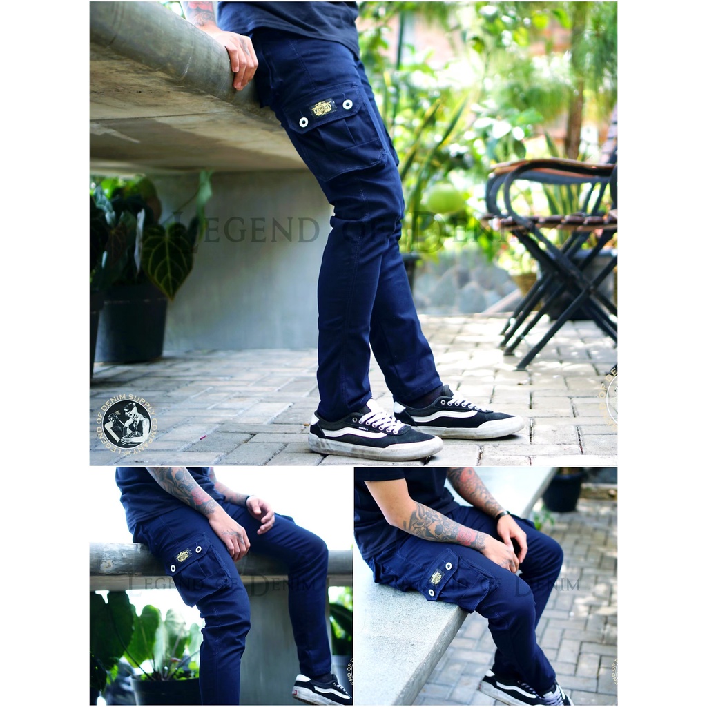 Legend of Denim Celana panjang pria cargo original Ukuran M L XL (promo terbaru)