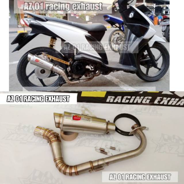 Knalpot racing cld monster beat karbu - beat fi all type metic