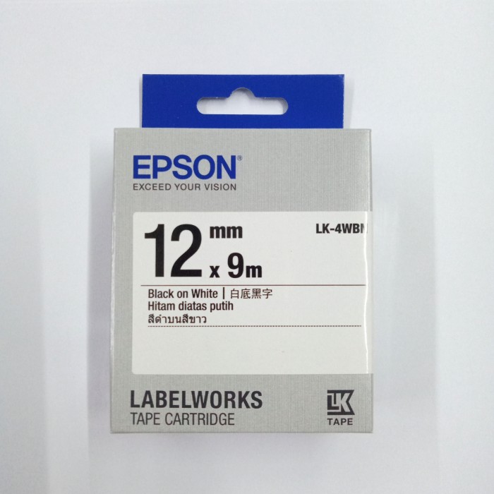 

STIKER LABEL EPSON TAPE CATRIDGE 12mm LK-4WBN