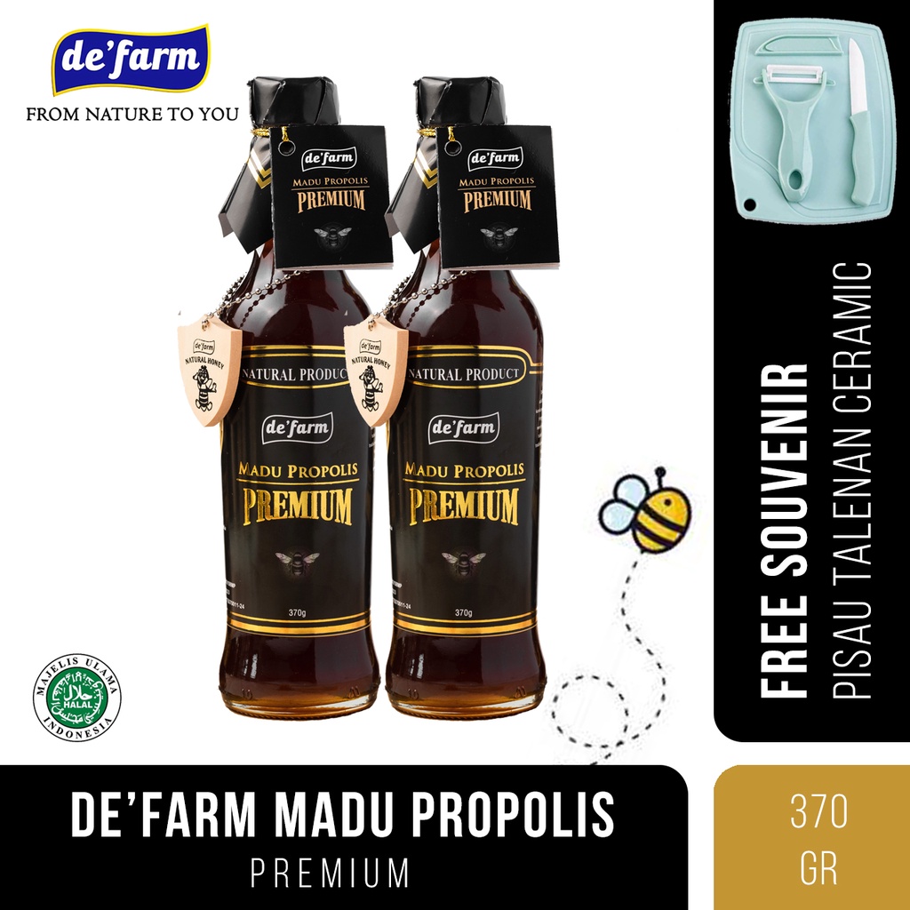 

De'farm Madu Propolis 370gr / Madu murni 100% - Paket 2 Botol