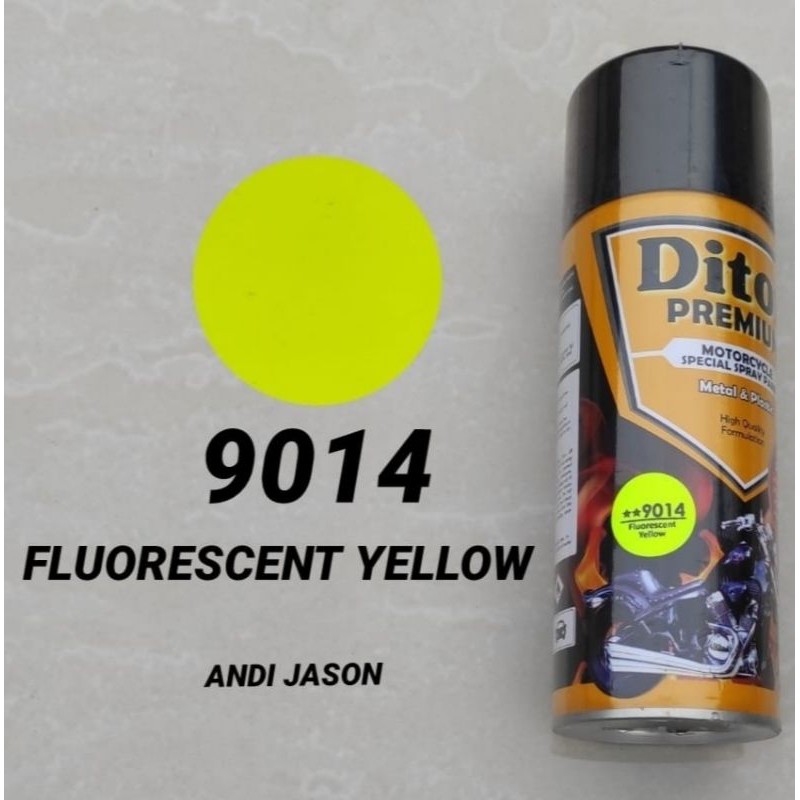 DITON PREMIUM CAT SEMPROT TAHAN BENSIN 400CC FLUORESCENT COLOURS NO 9014 YELLOW