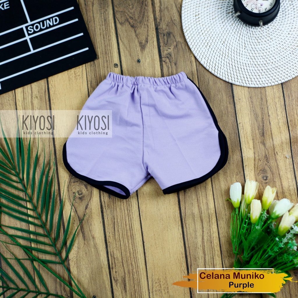 KIYOSI Celana Pendek Anak Muniko Babyterry / Hotpants Anak Muniko / Celana Anak Perempuan Polos 1-5 Tahun