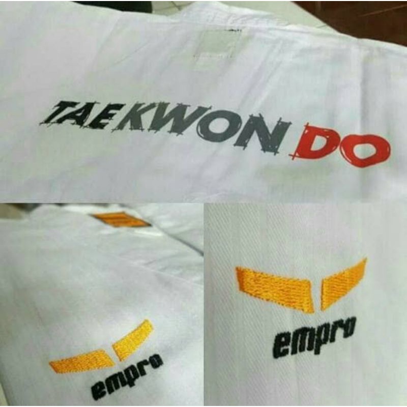 Dobok Pemula Empro Taekwondo Kerah Putih