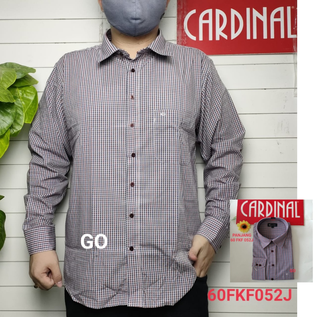 gof XL-3XL F CARDINAL KEMEJA FORMAL PANJANG RegularFit Pakaian Kemeja Kerja Pria Kantor Acara Resmi Pakaian Wisudao Original B5