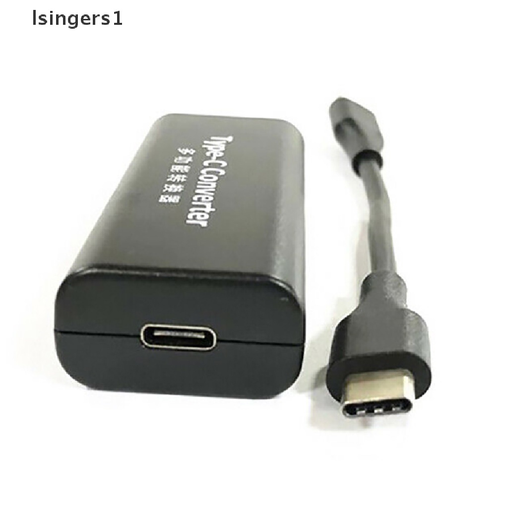 (lsingers1) Konverter Power Charger USB-C Male Ke Female Untuk Lenovo Thinkpad