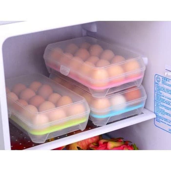 Tempat Telur isi 15 / Box Telur 15 lubang / sekat - Egg Box Kotak Penyimpanan Telur