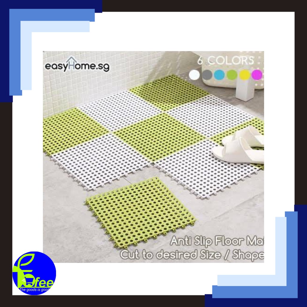 [IMPORT] Karpet Anti Slip Kamar Mandi POLKADOT PVC Karpet Anti Licin Dapur Mat Non-slip 30x30 cm