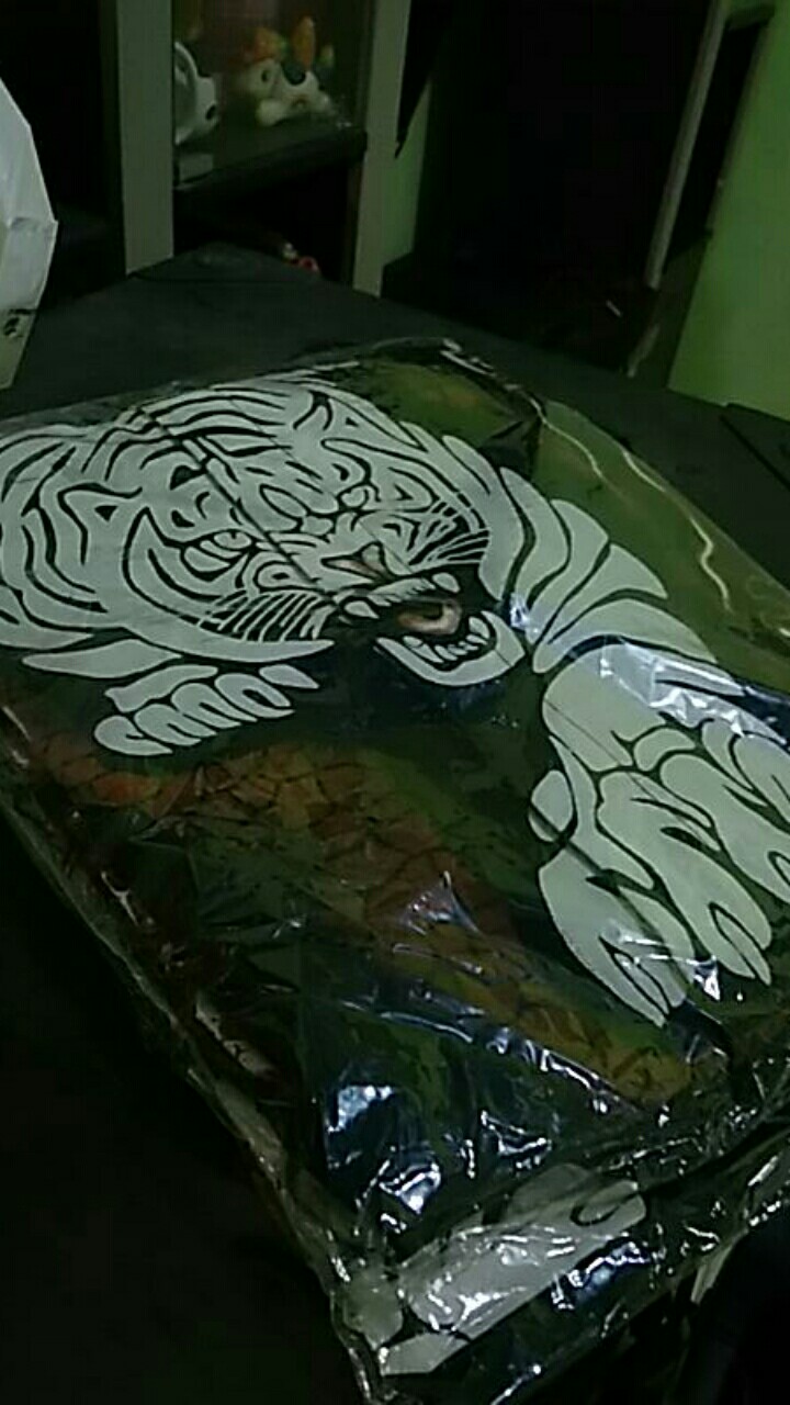 Setelan Clana Sarung Dan Baju Koko Batik Solo Motip Macan Putih Lengan Panjang,pendek