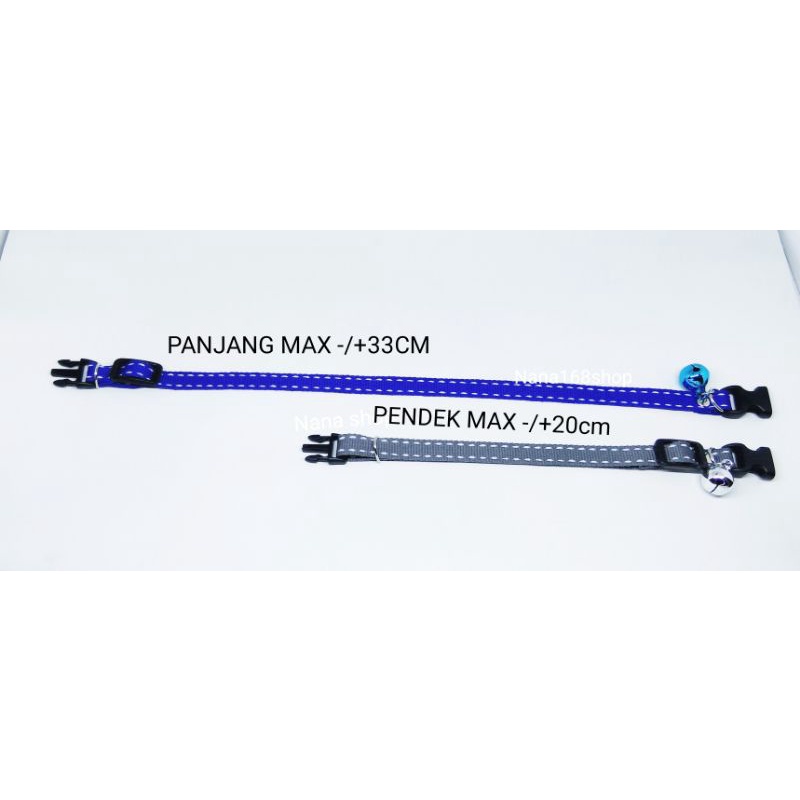kalung leher kucing anjing kelinci tali motif strip lonceng pet collor cat dog