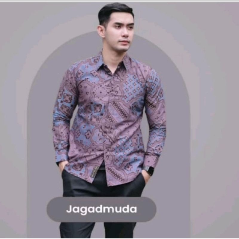 Kemeja Batik Slimfit Premium Modern Baju Batik Pria Lengan Panjang Kemeja Batik Premium Katun Halus 