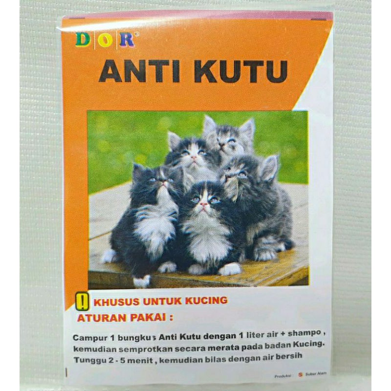 DOR OBAT ANTI KUTU KUCING PEMBASMI KUTU KUCING CAT KITTEN