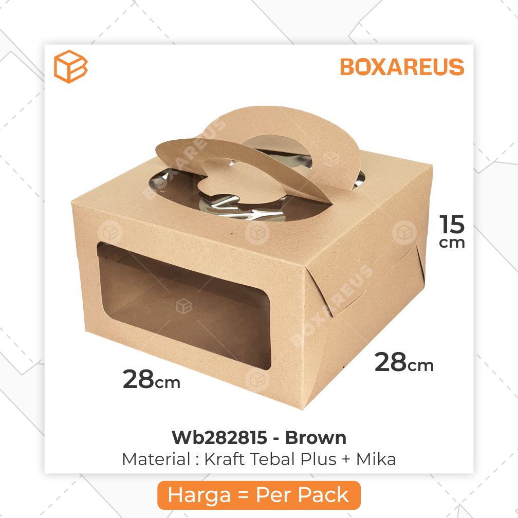 Dus Kue Cake Box Mika Packaging Kemasan | WB282815 (10pc)