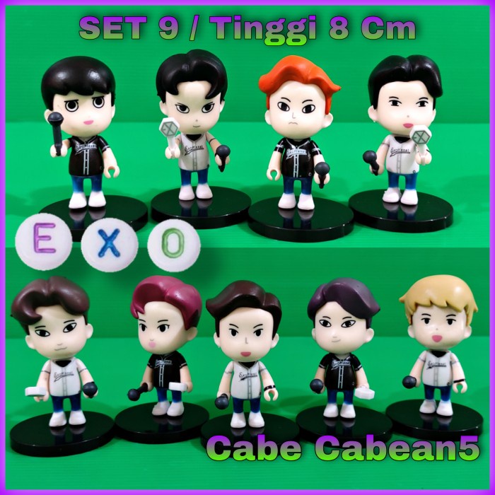 KPOP EXO Star Action Figure Set 9 BAEKHYUN CHANYEOL STANDEE