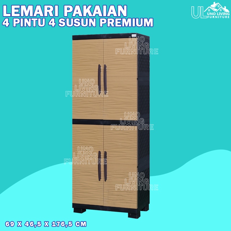 JUMBO! Lemari Pakaian Plastik Jumbo Lemari 3 Susun 4 Susun Lemari Pakain Plastik ALTA Premium