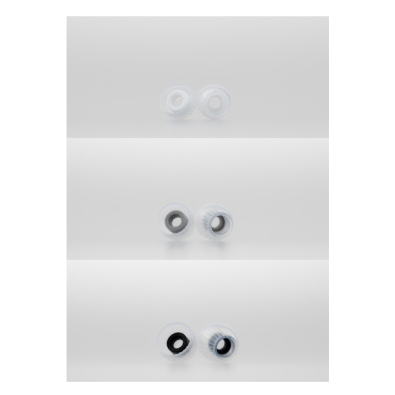 MoonDrop Spring Tips Acoustic waveguide + Double Support Structure Silicone Earphone Ear-Tips MoonDrop Kato(3 pairs)