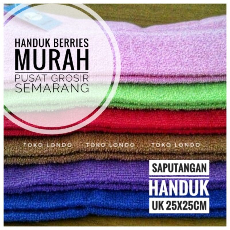 MURAH! HANDUK SAPU TANGAN BERRIES - Bahan full katun - Meresap air - Halus dan lembut