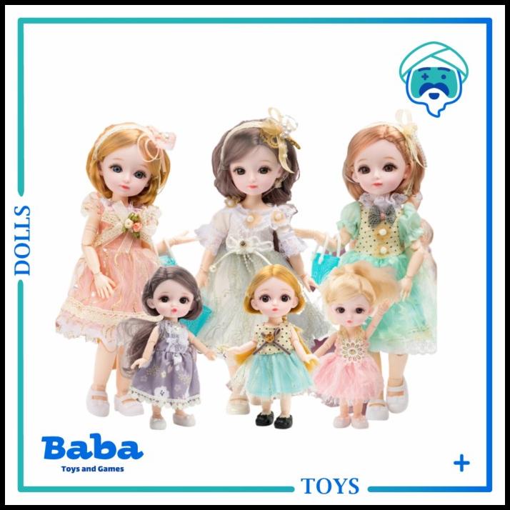 Mainan Boneka Barbie Korea Princess Mom & Daughter Set Doll 35 Cm