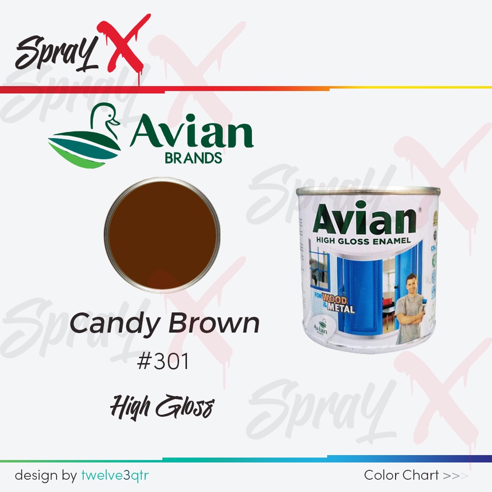 AVIAN CAT MINYAK CANDY BROWN 301 / COKLAT #301 100CC - CAT KAYU DAN BESI