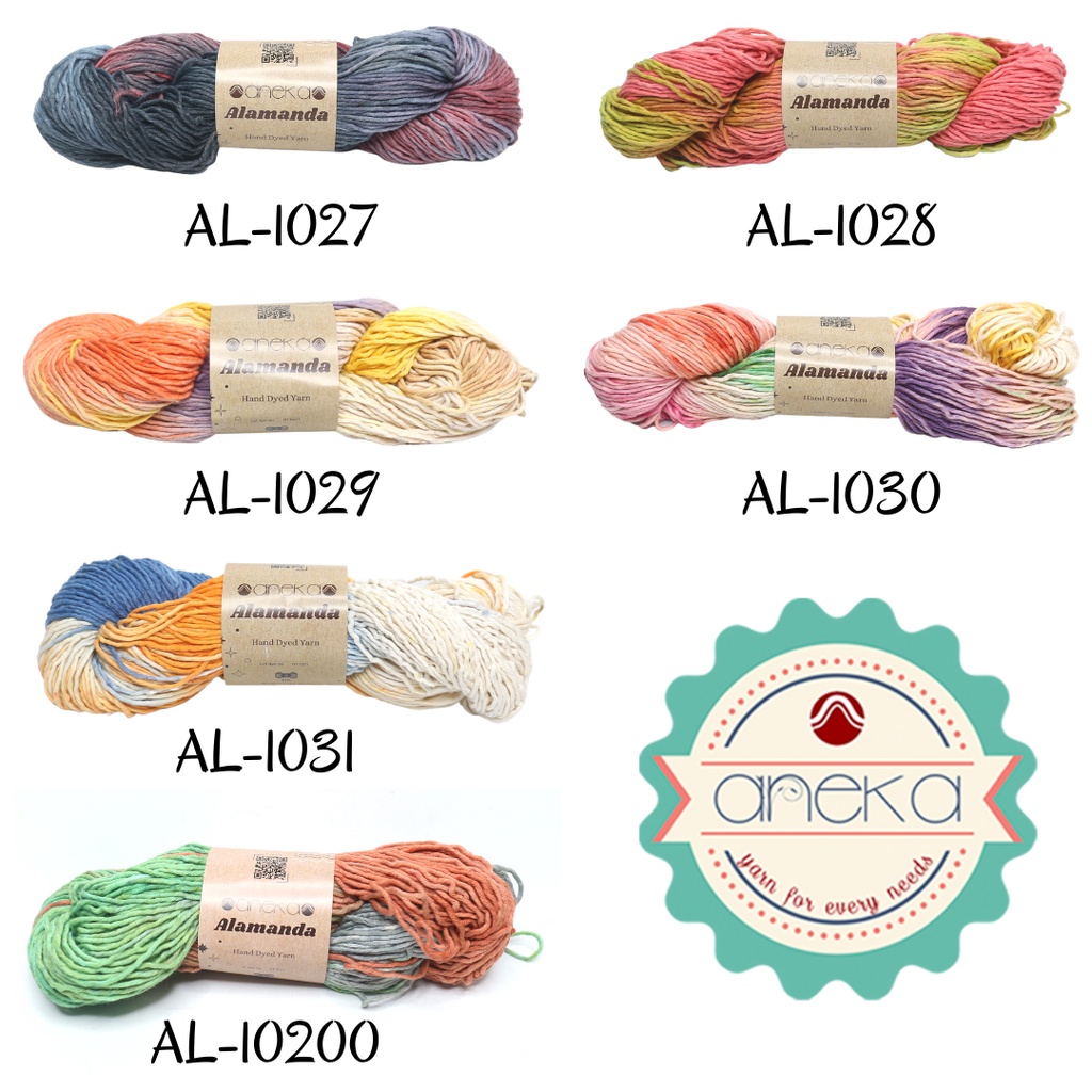 KATALOG - Benang Rajut Alamanda / Hand Dyed Yarn Cotton Yarn / Katun