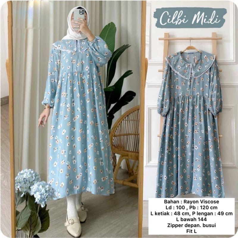 CIGIA DRESS - HOMEY DRESS - GAMIS KATUN BUSUI - GAMIS RAYON MOTIF