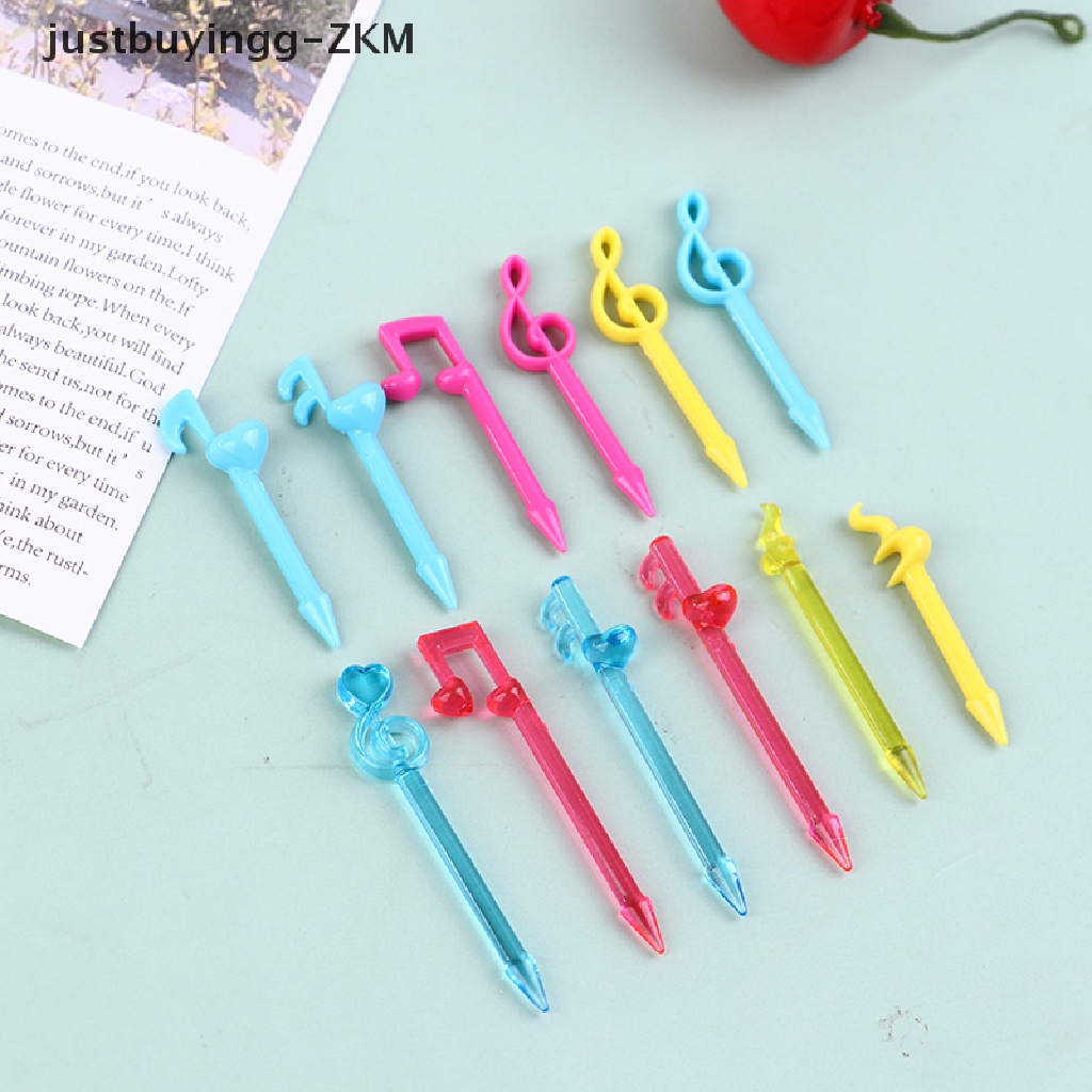 [justbuyingg] 24pcs/set Fruit Fork Mini Cartoon Children Snack Cake Dessert Food Fruit Pick [zkm]