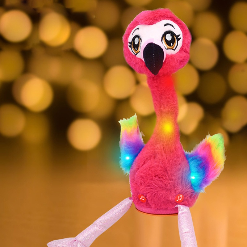 Mary Flamingo Singing And Dancing Boneka Flamingo Plush Interaktif Toy Figure Mainan Animasi Interaktif Berbicara Mewah