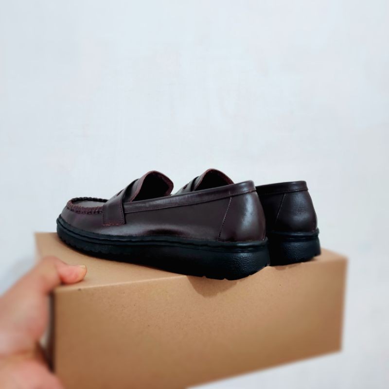 TOM'S - Sepatu Kulit Pria Handmade - BCT Coklat