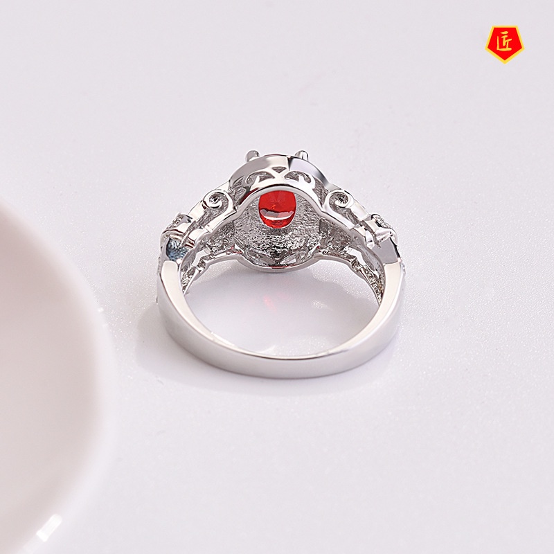 [Ready Stock]Fashion Creative Ruby Women's Ring