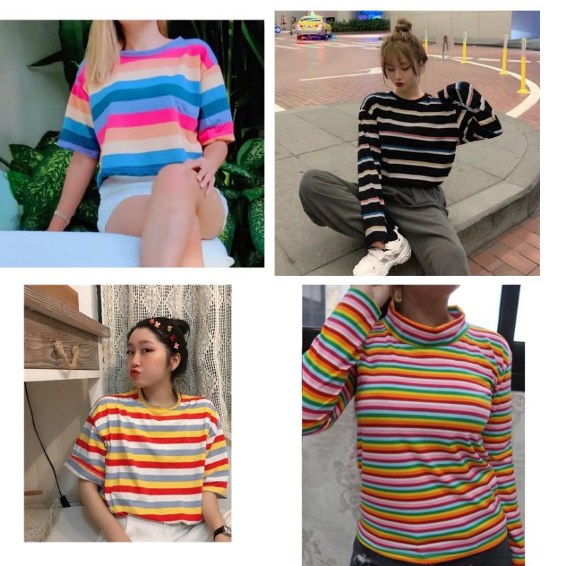 KAOS SALUR PELANGI RAINBOW KAOS TIDDIE