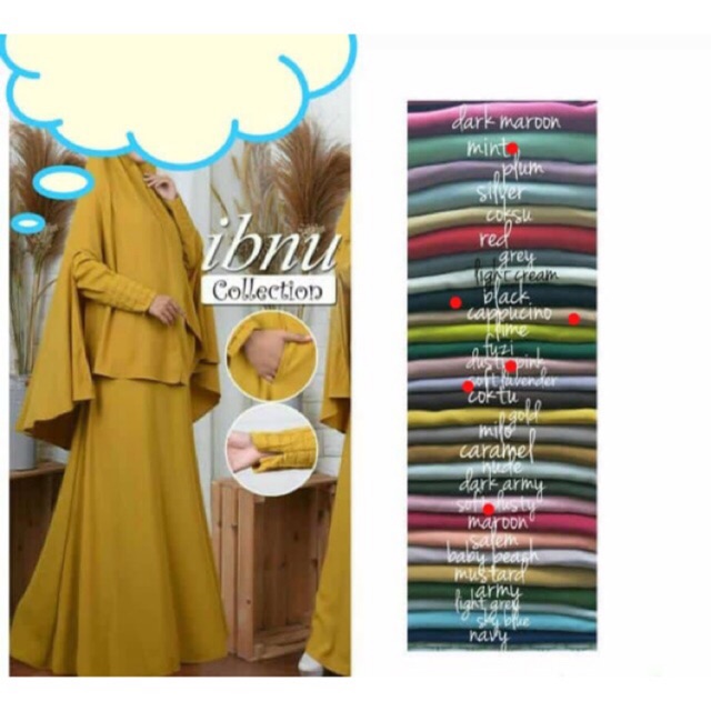 New stock  Khimar Premium (Lengan)  BY IBNU Collection