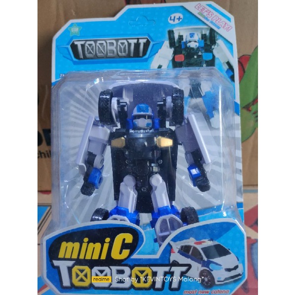 mainan MOBIL polisi bisa berubah menjadi robot / ST 24 RB 26 TOOBOTT MINI C / POLICE CAR